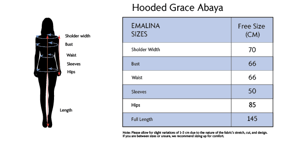 Hooded Grace Abaya - Emalina Fashion