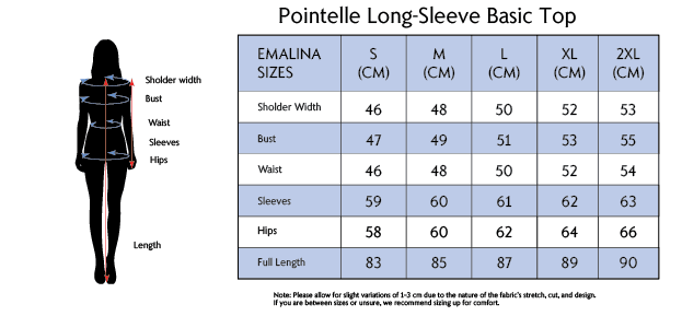 Pointelle Long-Sleeve Basic Top
