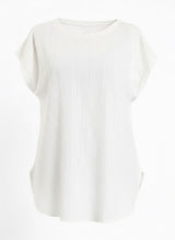 Soft Curve Short-Sleeve Basic Top